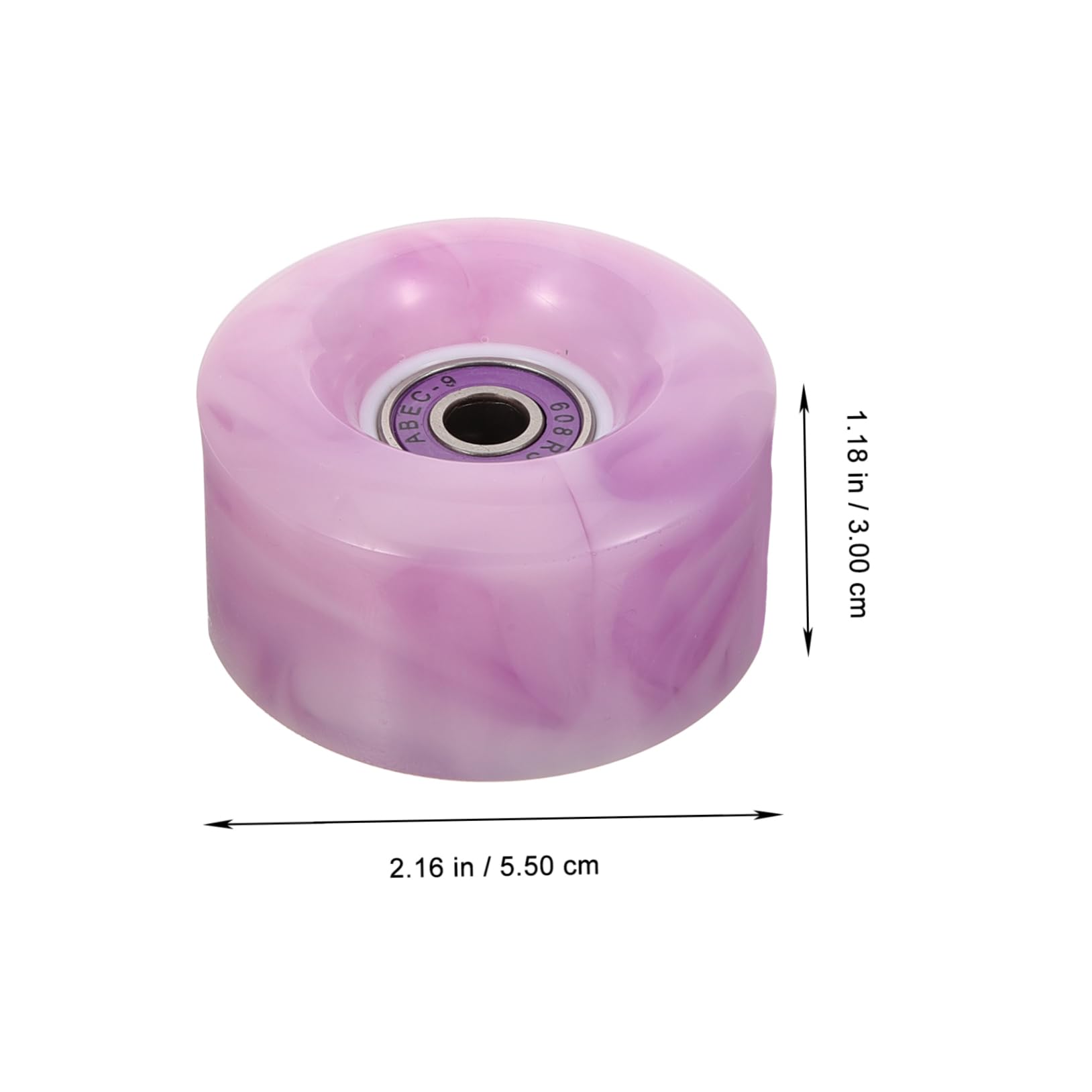 Ruedas de Patín en Línea 83 Mm 82a Pu Doble Color Púrpura Rodamientos, Alta Elasticidad, Resistentes al Desgaste, Juego de 4 Ruedas para Patinaje al Aire Libre y Color Aleatorio