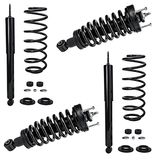 Detroit Axle - Front Struts W/Coil Springs & Rear Shock Conversion Kit Replacement For 2003-2011 Crown Victoria Town Car Grand Marquis - 4Pc Set #TOP23