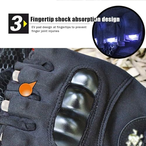 Gants de lampe de poche à LED d'extérieur demi-doigts
