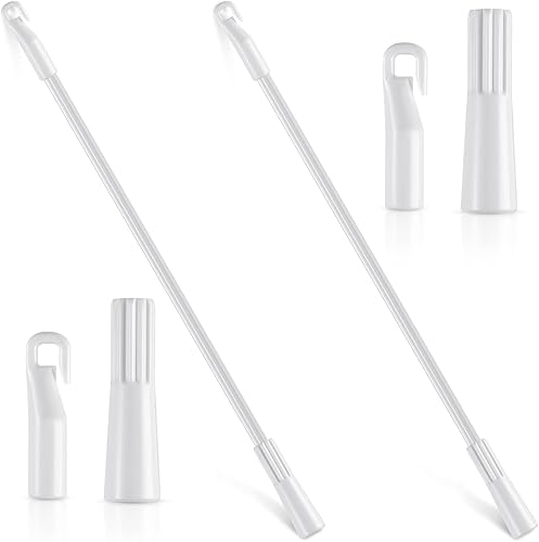 2 piezas de repuesto para persianas verticales con gancho y agarre transparente para ventana (aleación de aluminio, 12 pulgadas)