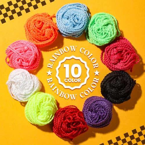 HNYYZL Yoyo String,30 Professional Polyester yo yo Strings Replacement,10 Color Rainbow Color,yoyo Strings for Responsive or unresponsive and 4 pcs Finger Brace - Thumbnail 4