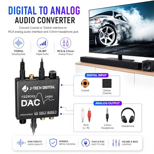 Decodificador Cable Toslink J-Tech Digital para solucionar errores de audio óptico 6