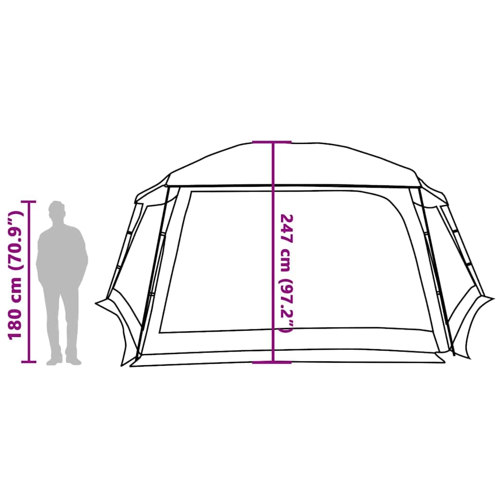 Tente de Piscine moustiquaire Amovible Bleu Azur en Polyester avec Double-Toit, Ventilation optimale, Montage Facile, Sac de Transport Inclus pour Camping randonnée et extérieur
