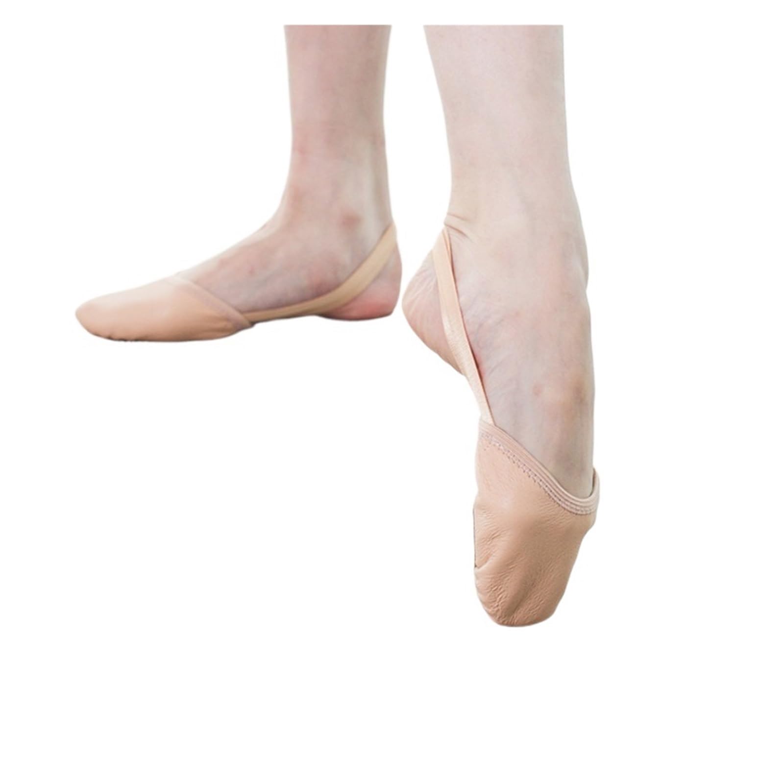 BGHYJKOL Half Sole Dance Shoes Girls Professional Ballet Shoes Leather Soft Sole Half covered Gymnastics Slippers(2 pairs ballet pink,XXS)