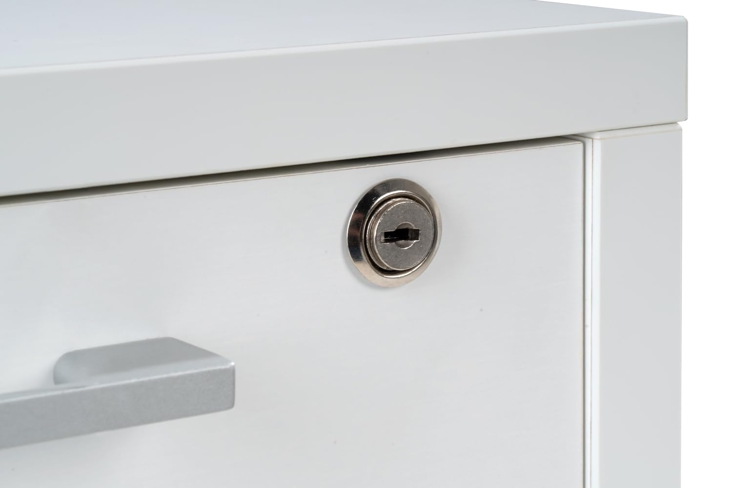 Container Rollcontainer Schubladenschrank | Weiß | 4 Schubladen | Abschließbar