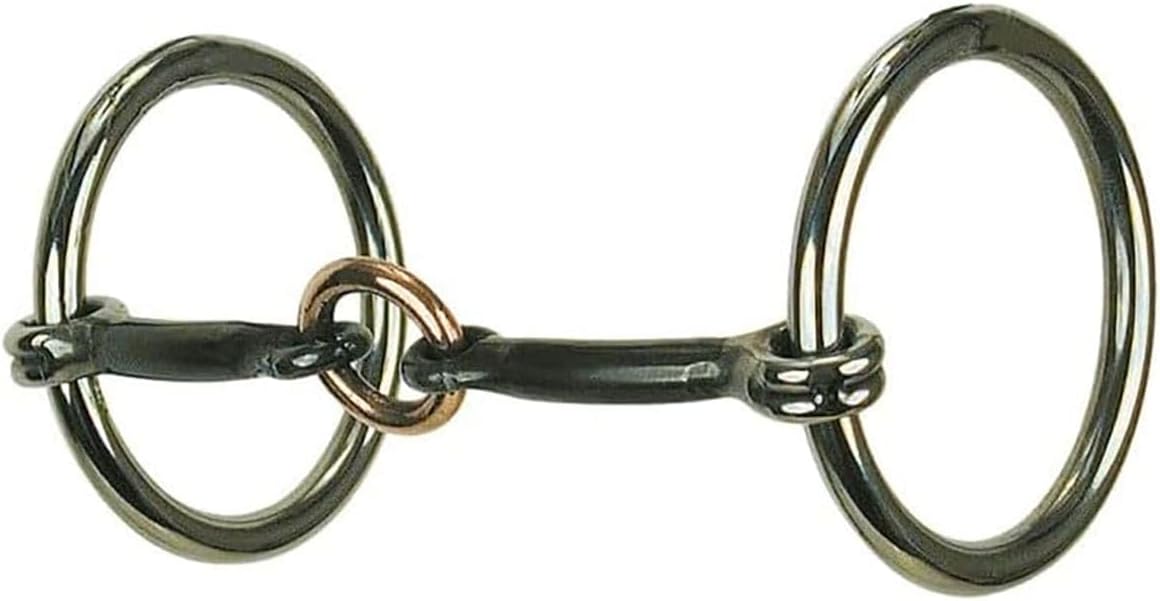 Reinsman Stage A 156 Traditional Loose Ring Lifesaver Direct Reining Snaffle Bit | 5" Mouth, 3" Rings, 3-Piece Center, Sweet Iron & Copper Mouth | Gentle, Non-Leverage Training Bit for Horses
