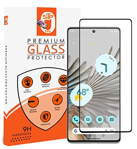 Image of Advanced Premium Tempered Glass Screen Protector For Google Pixel 7A (Black, Pack of 1) | Full Glue Edge to Edge Coverage with Easy Installation Kit