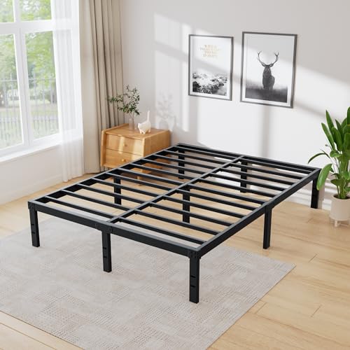 Queen Bed Frame 3200lbs Heavy Duty Metal Platform No Box Spring Needed with Steel Slat Support, Easy Assembly,Noise-Free 16 Inch Queen image 5