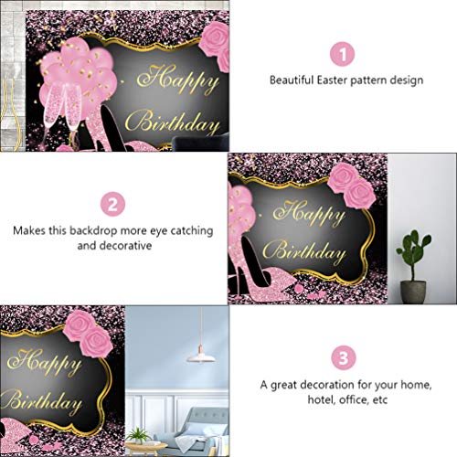 Lurrose 210X150cm Aniversário Pano de Fundo Fotografia Fundo Aniversário Das Mulheres Dos Saltos Alt