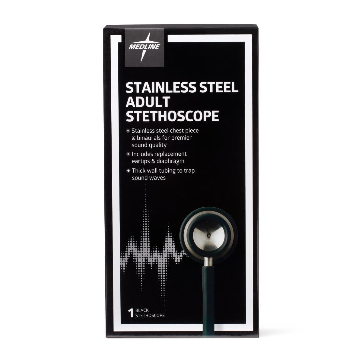 Medline Accucare Elite Stethoscope, Black-picture-24