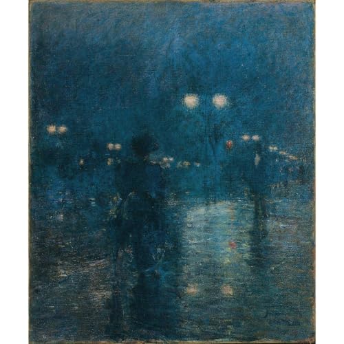 Affiche Cinquième Avenue Nocturne 1895 grand format poster retro New York