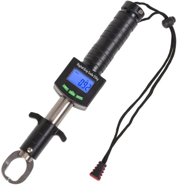 Isafish Digital Fish Gripper 25Kg/55Lb Portable Electronic Control Grabber Tool Fishing Grip Holder Stainless Weight Digital Scale