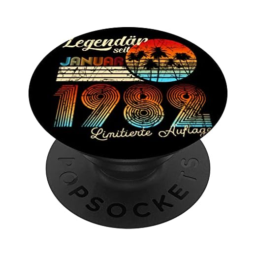 40 cumpleaños 40 leyendario desde enero de 1982 regalo PopSockets PopGrip Intercambiable