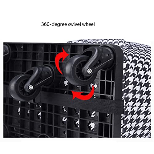 OVAST Einkaufswagen Faltbarer Einkaufswagen, Isolierung, Einkaufstasche, Lebensmittelwagen für Reisen, Urlaub, Camping… – Bild 8