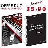  Ofrecida duo – J\'aprends Le Piano Todo Simplement – Volumen 2 y cuaderno de música – citas – 12 portadas – 96 páginas