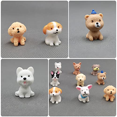 NUOBESTY 18 Peças Estatuetas de Playset Mini Figuras de Detalhadas Realistas Pintadas à Mão Cachorro