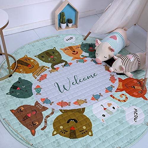 HIL Opbergmat Voor Speelgoed Kinderen Spelen Spelmat Baby Kruipmat Antislipmat Voor Kinderen Picknickmat Yoga Deken Vloermat Voor Kinderen Slaapkamer Decoratief Tapijt Meisje Jongen Kind Vloerkleed,D - Afbeelding 6