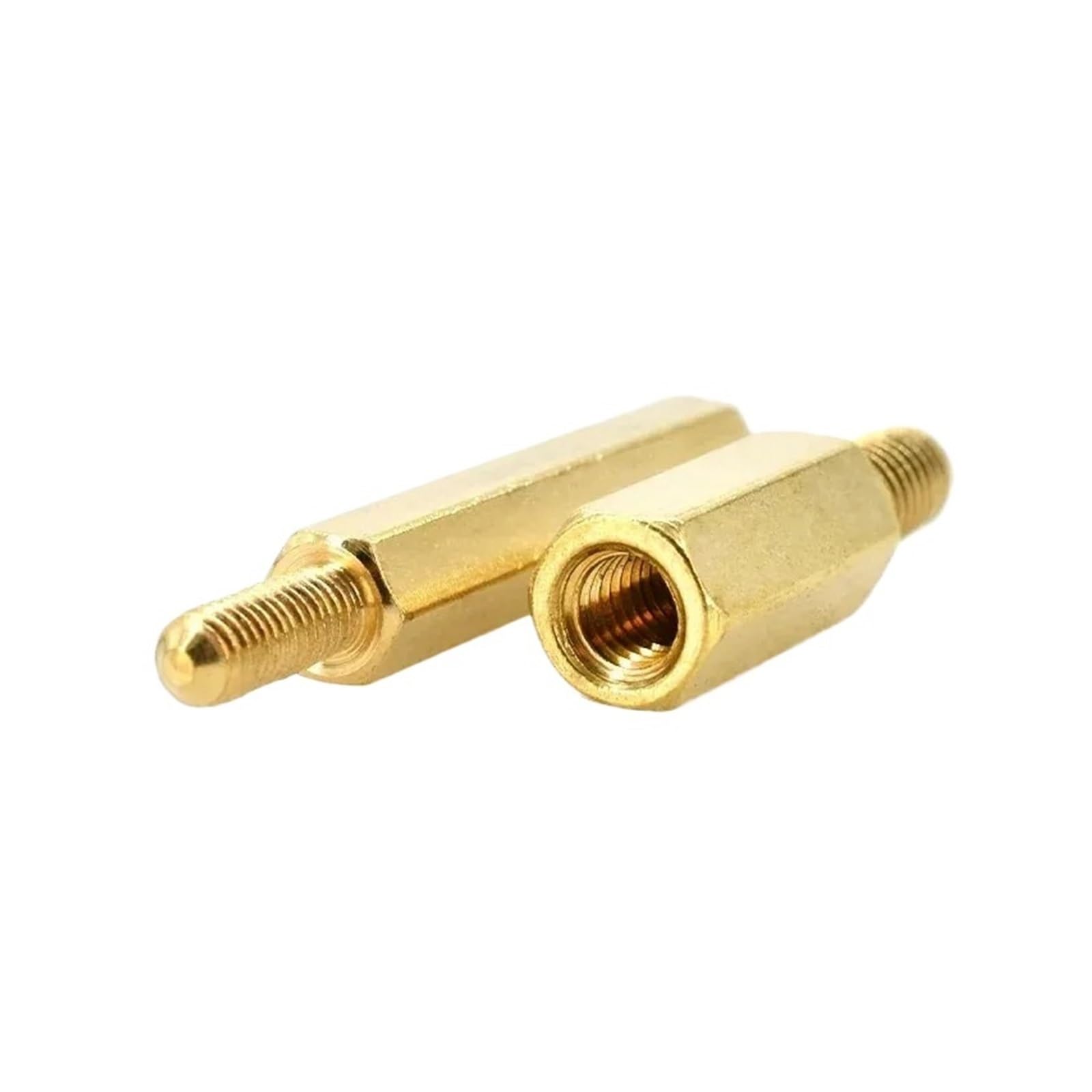 100 Piezas M2 M2.5 M3 M4, Separador Hexagonal de latón Macho-Hembra for Placa Base, Soporte de PCB Hexagonal, Perno de Montaje en Rack, Espaciador de Columna, Tornillo.(16mm,M2.5(Head 6mm))