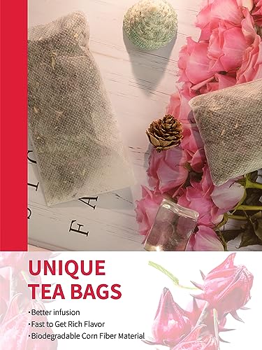 Image of TeeLux Hibiscus Iced Tea, Family Sized Hibiscus Tea Bags, Natural Hibiscus Flowers Herbal Tea, Refreshing Tart Flavor, Caffeine Free, 20 Count