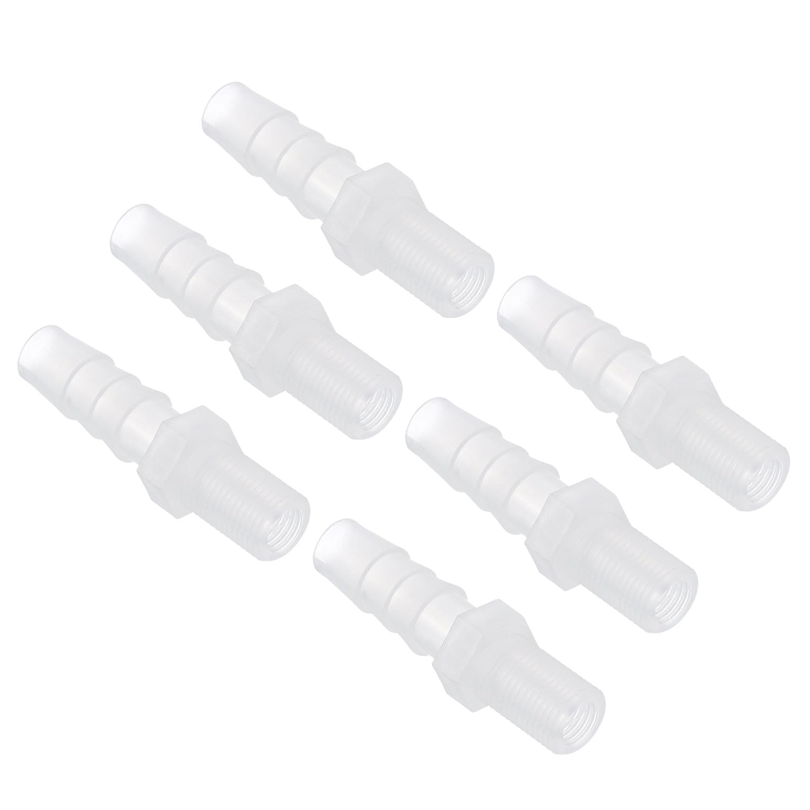 Kozelo Pack of 6 Plastic Hose Barb Fittings 5/16" Hose Barb to 1/8" G Male Fittings
