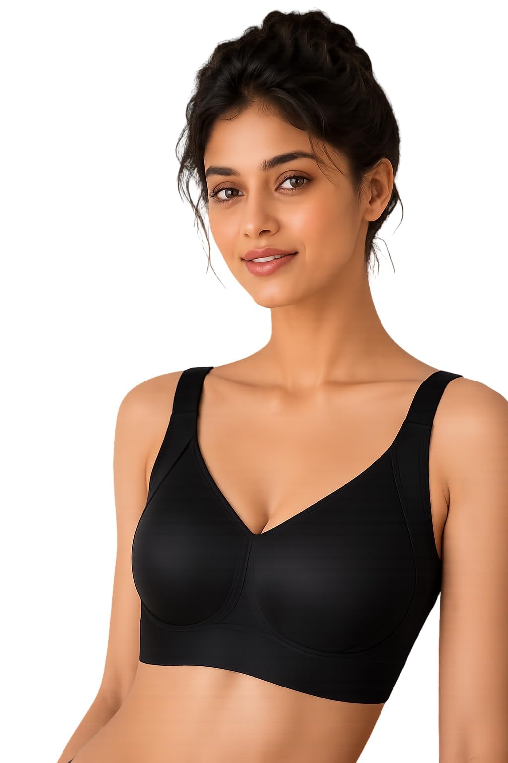 secret touch Women's Padded Full Coverage Seamless Bra, Wire Free, Nylon Blend, with Hook and Eye Closure, Broad Adjustable Straps, Everyday Comfort-picture-44