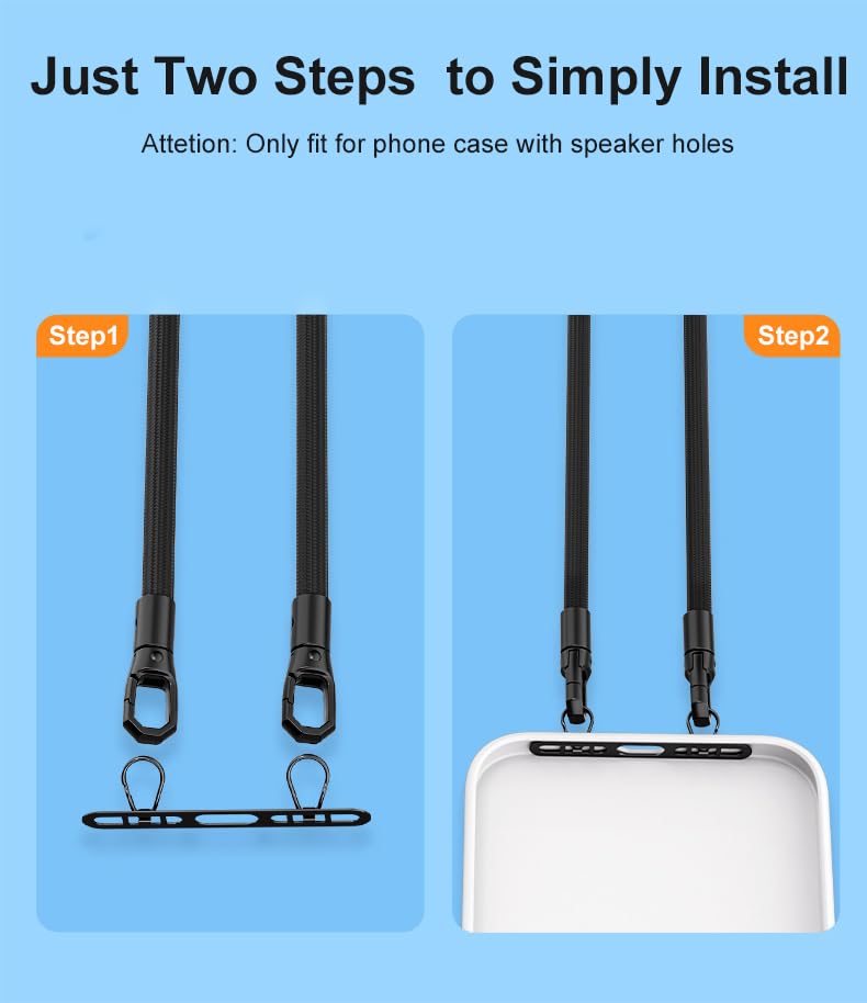 Amazon | スマホ ストラップホルダー 2点吊り 2口タイプホルダー 極薄