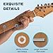 CAHAYA Electric Guitar Kit Beginner - 39in Guitar Set Adults with Roasted Maple Neck HSS Pickup Solid Okoume Body Electric Guitar with Gig Bag Amplifier Strap Strings Cable Picks Blue