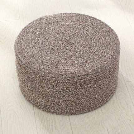Pouf repose-pieds robuste 150 kg | Siège rond en coton et repose-jambes