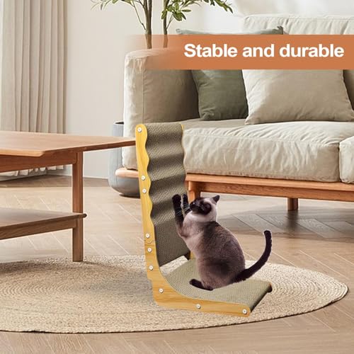 Griffoir pour chat en forme de L interactif chaton - 7
