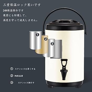 Amazon.co.jp: ステンレス ジャグ ウォータージャグ 6-12L ポット
