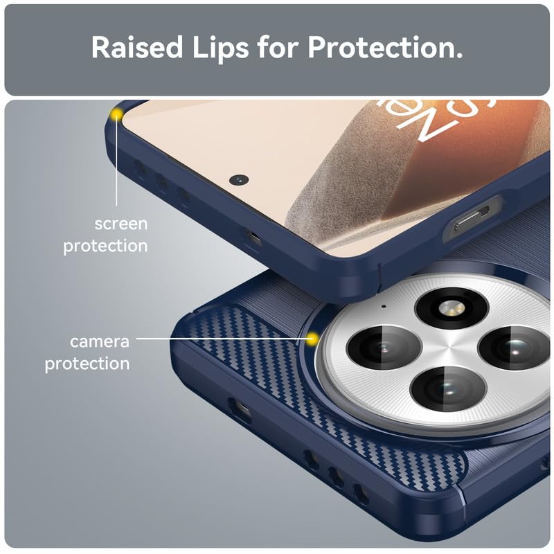 Image of Hybrid Carbon Fiber Back Case for OnePlus 13 (Blue)