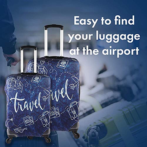 GLN Rugs Travel Luggage Cover - Protector Suitcase Cover - Luggage Covers for Suitcase (M(22"-24" luggage), Travel)3