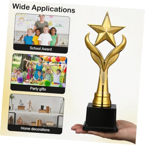 Trophée étoile en plastique doré de 28 cm pour compétitions - 3