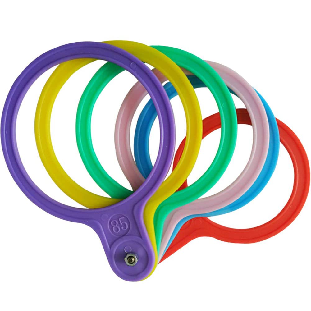 TINTON LIFE5 Set 1.2"-4.3" Plastic Round Fruit Ruler Tools and Measuring Size for Market Farmer Put The Fruit in Order