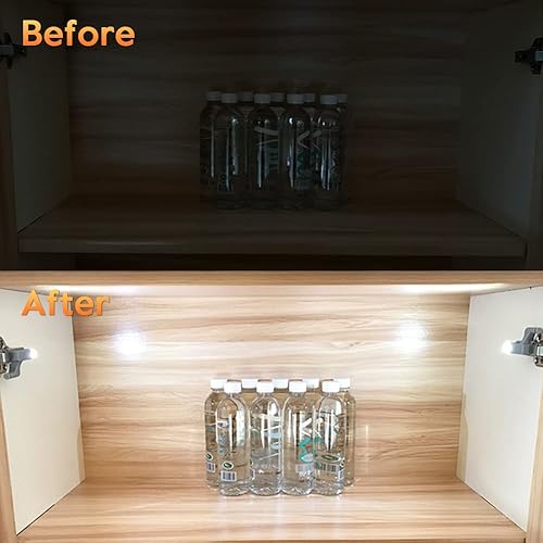 Miniatura 4 de Zerone Luz LED de bisagra de gabinete, bisagra de gabinete de inducción inteligente con sensor LED, lámpara de iluminación para armario, luz
