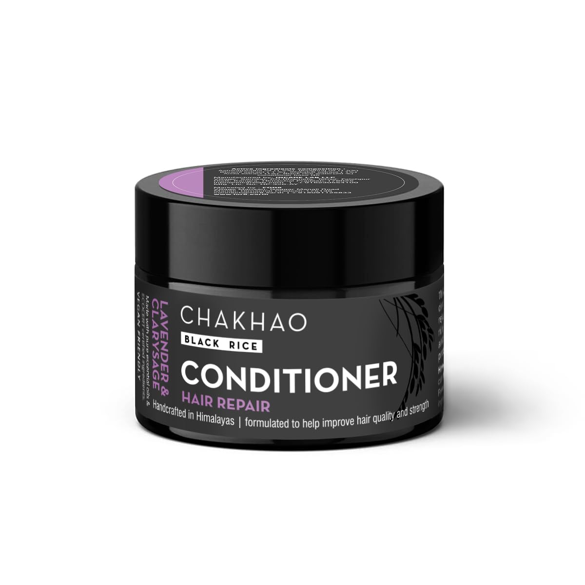 FOR8 Chakhao Black Rice Leave-in Hair Repair Conditioner - Made with Pure Essential Oils – Lavender & Clarysage| Vegan | Free from Preservatives, Silicones & Parabens – 50 gm (50)