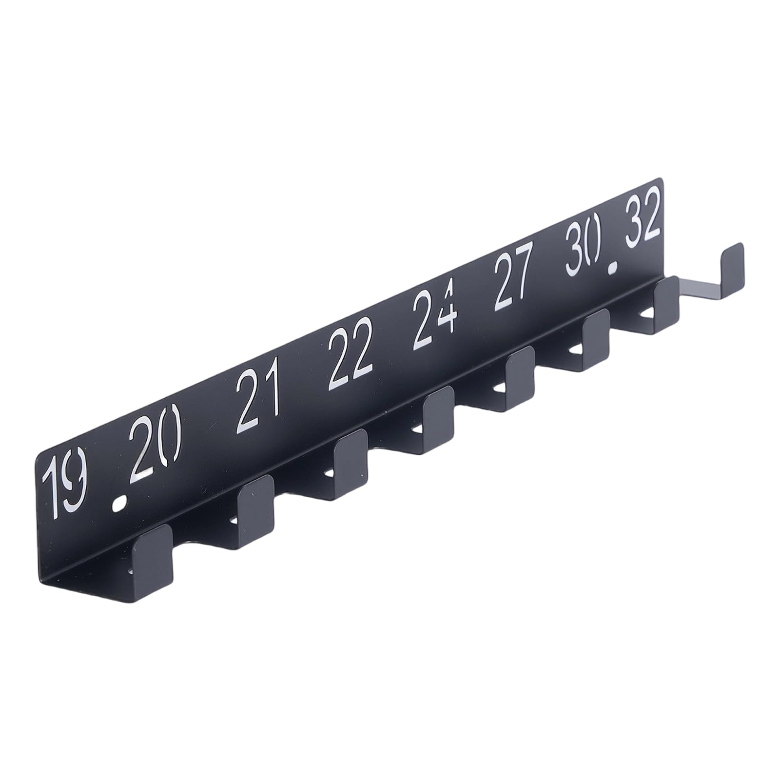 Fromceo Large 19 To 32 Sturdy Black Iron Wrench Rack Wall Mounted Space Saving Hangers Holder For Garage Tool Storage Workshop Organization Iron Wall Mounted Tool Rack