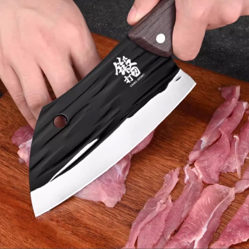 WSLNLN Meat Cleaver,Cleaver Knife High-end Outdoor Small Cutting Knife, Home Portable Mini Fruit Knife, Chef's Special Slicing Knife