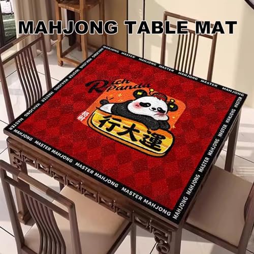 Tapete cuadrado para Mahjong con bolsa de transporte miniatura 2