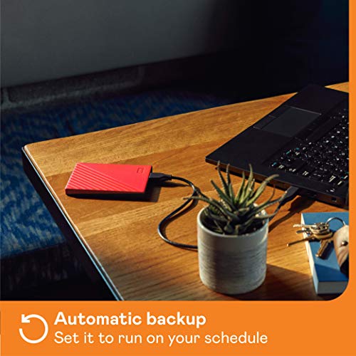 image for WD 5TB My Passport, Portable External Hard Drive, Red, Backup Software