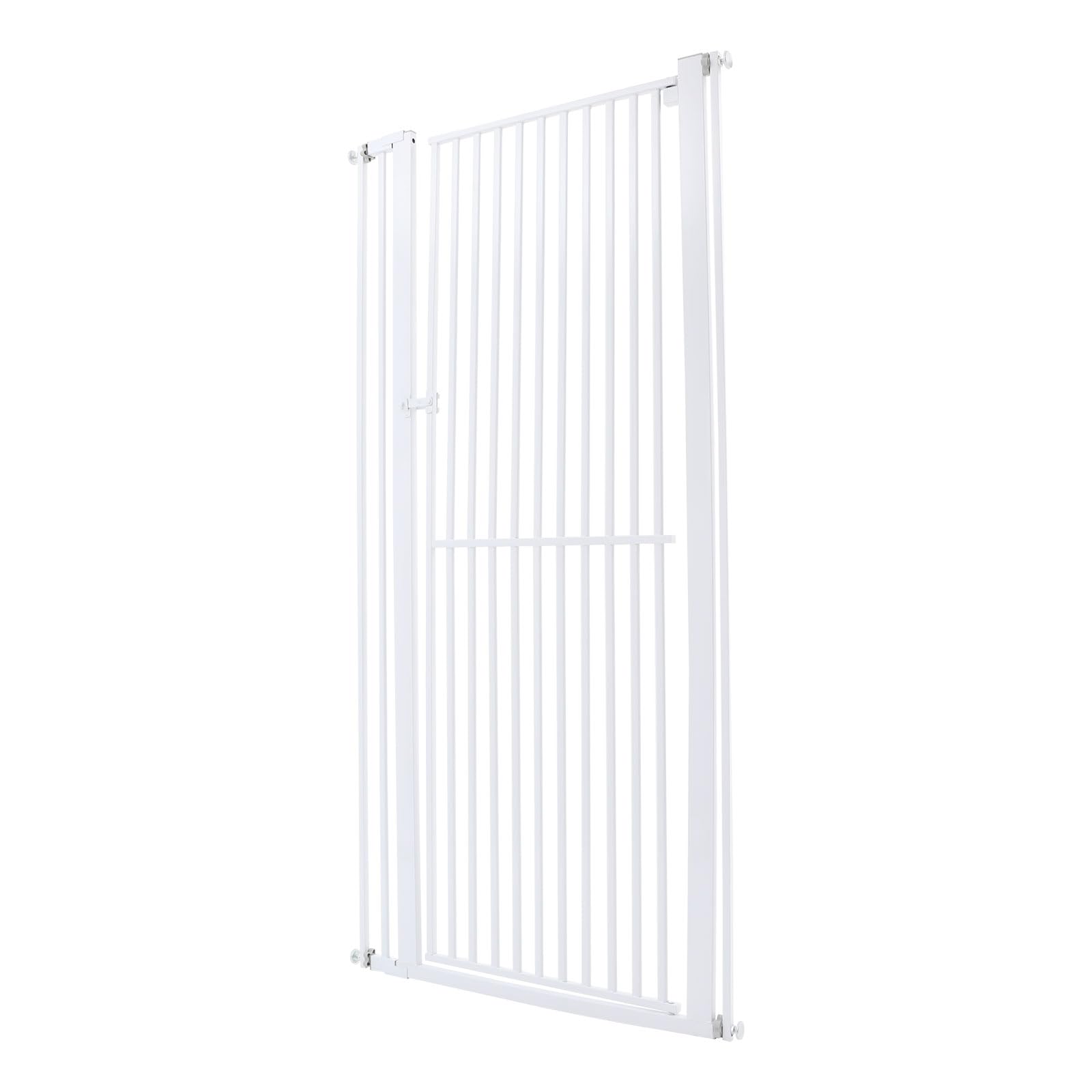 Rejilla protectora para puerta para mascotas, 180 x 90 cm | Rejilla para perros extra alta, ancho ajustable, sin agujeros, apertura con una sola mano, ideal para puertas y escaleras