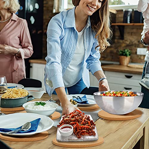 Belle Vous Salvamanteles para Ollas Calientes Redondos de Corcho (Pack de 4) 21,6 cm de Diámetro,1 cm de Grosor… - Imagen 6