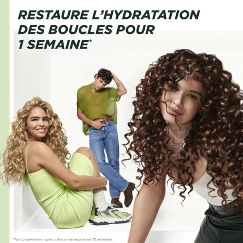 GARNIER FRUCTIS - Méthode Boucles - Routine Cheveux Bouclés - Shampooing (200 ml) + Masque (370 ml) + Spray (150 ml) - Acide Hyaluronique & Beurre De Karité - Sans Silicone, Ni Sulfate - Homme & Femme – Image 3