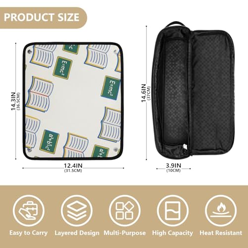 Organizador 2 en 1 para herramientas de cabello con tapete resistente al calor, estuche de viaje de doble capa para planchas, rizadores y estilizador de volumen, estándar miniatura 4