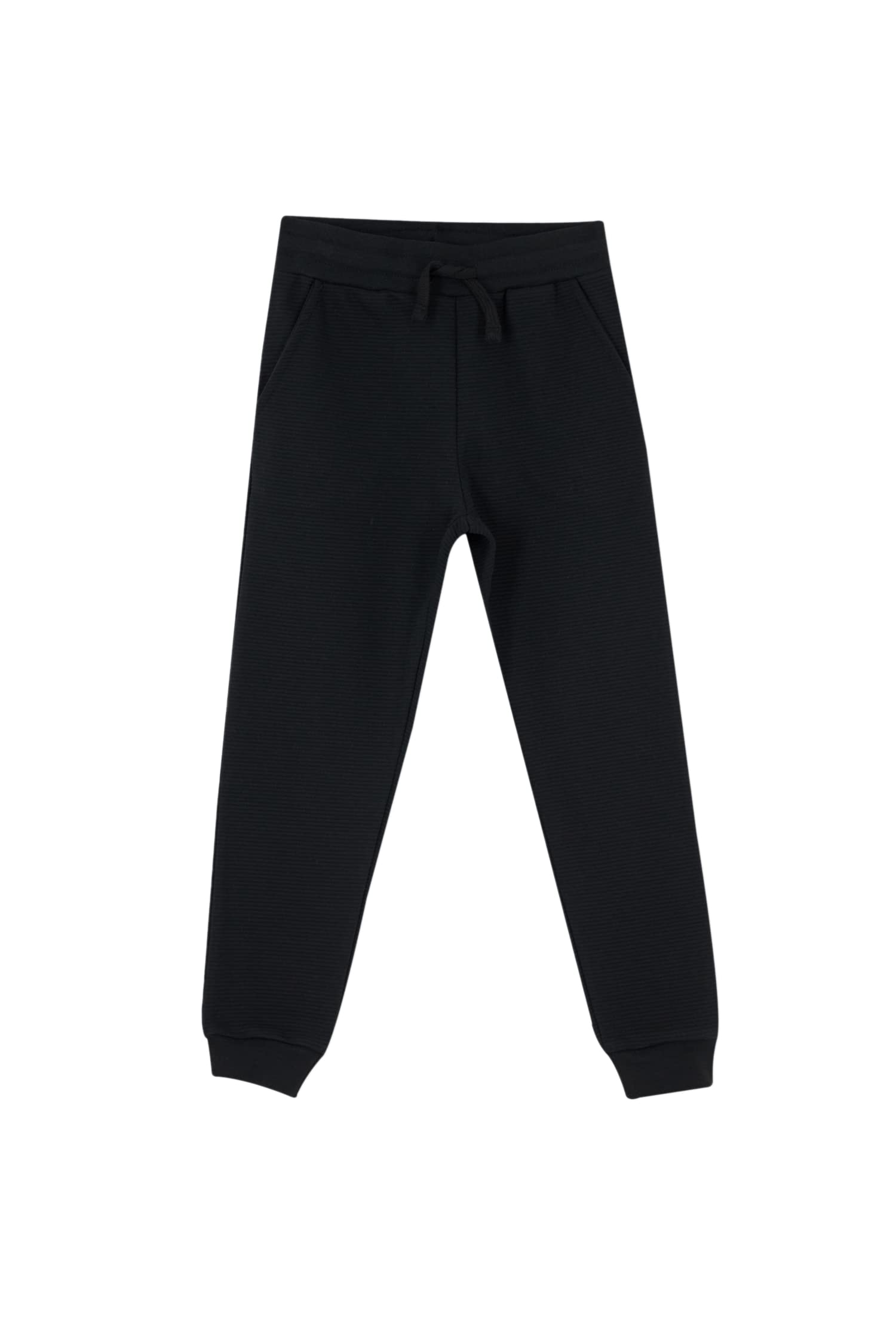 R5970A6 Erkek Çocuk Dokulu Kumaş Jogger Eşofman Altı Erkek çocuk