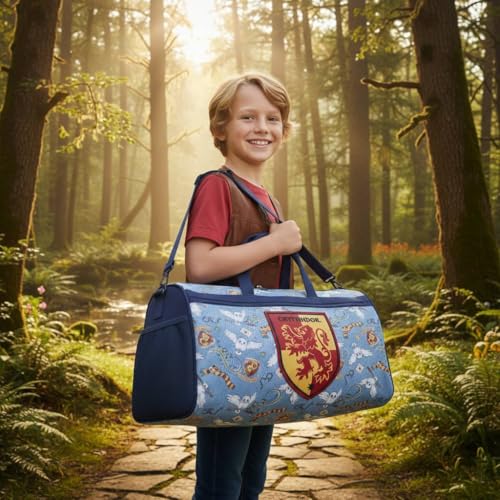 Image of Harry Potter Kids Duffle Bag 16.5 inch - Travel & Sports Bag with Zipper Pocket, Mesh Sides & Strap Gryffindor