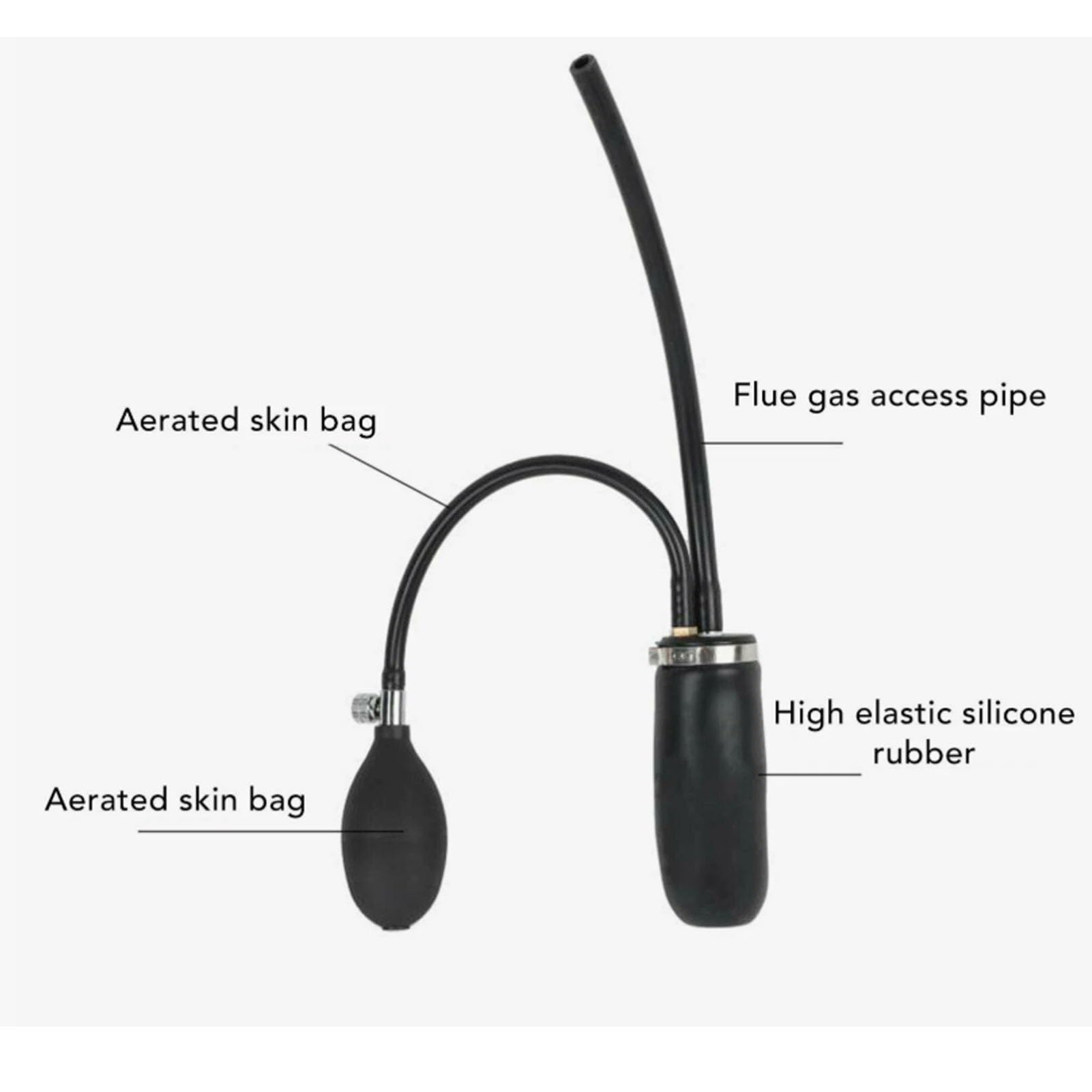 Tbest Vescica di Aspirazione per Macchina del Fumo Automobilistica Vescica per Prove di Fumo Gonfiabile in Silicone per Rilevamento Perdite di Carburante con Ampia