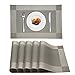 YumSur Manteles Individuales ,Lavables Salvamanteles Individuales plásticos Mesa Antimanchas Antideslizante Resistente Al Calor Salvamanteles Individuales PVC Vinilo Fácil de Limpiar Juego de 6