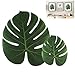 YAKAMOZ 24PCS Feuilles Artificielles de Palmier Souple Feuille Simulation Tropical Plantes Feuilles Vertes Artificielles avec Deux Tailles de Feuilles Combinées pour Luau/Hawaiian/Jungle/Beach