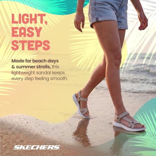Image of Skechers Women's On-The-go 600-Brilliancy Sport Sandal | Casual, 5GEN Cushioning, Air-Cooled Goga Mat, Machine Washable, Vegan, River sandal